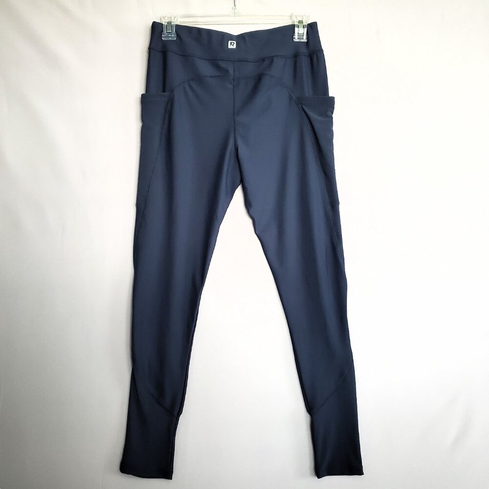 NWT Runway Active Leggings XL Quick Dry Women's Mesh Navy Running Yoga - Picture 5 of 12